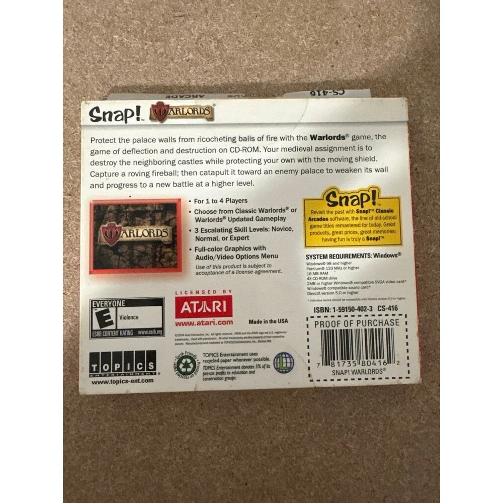 Snap Atari Warlords (PC, 2004)